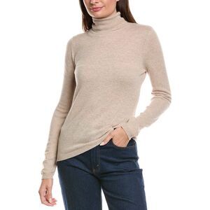 Forte Cashmere Womens  Turtleneck Cashmere Sweater, Tan